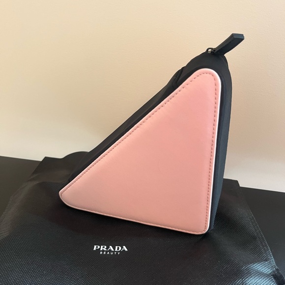 Prada triangle cosmetics bag /case cute pouch/clutch Brand new w dust bag! - Picture 3 of 7
